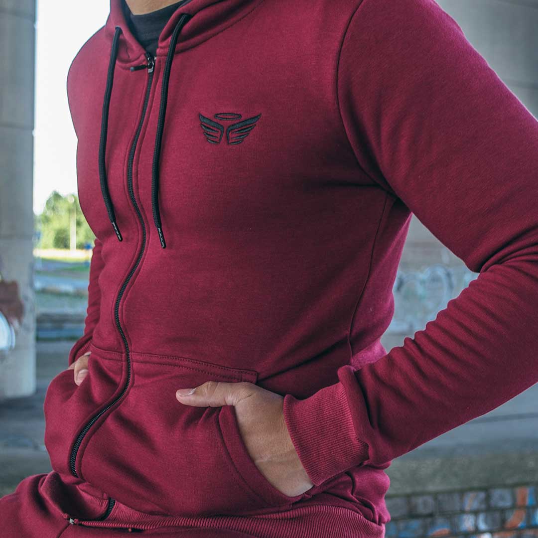 Essential Hoodie - Burgundy - Image 2